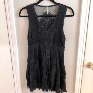 Black lacy Free People dress